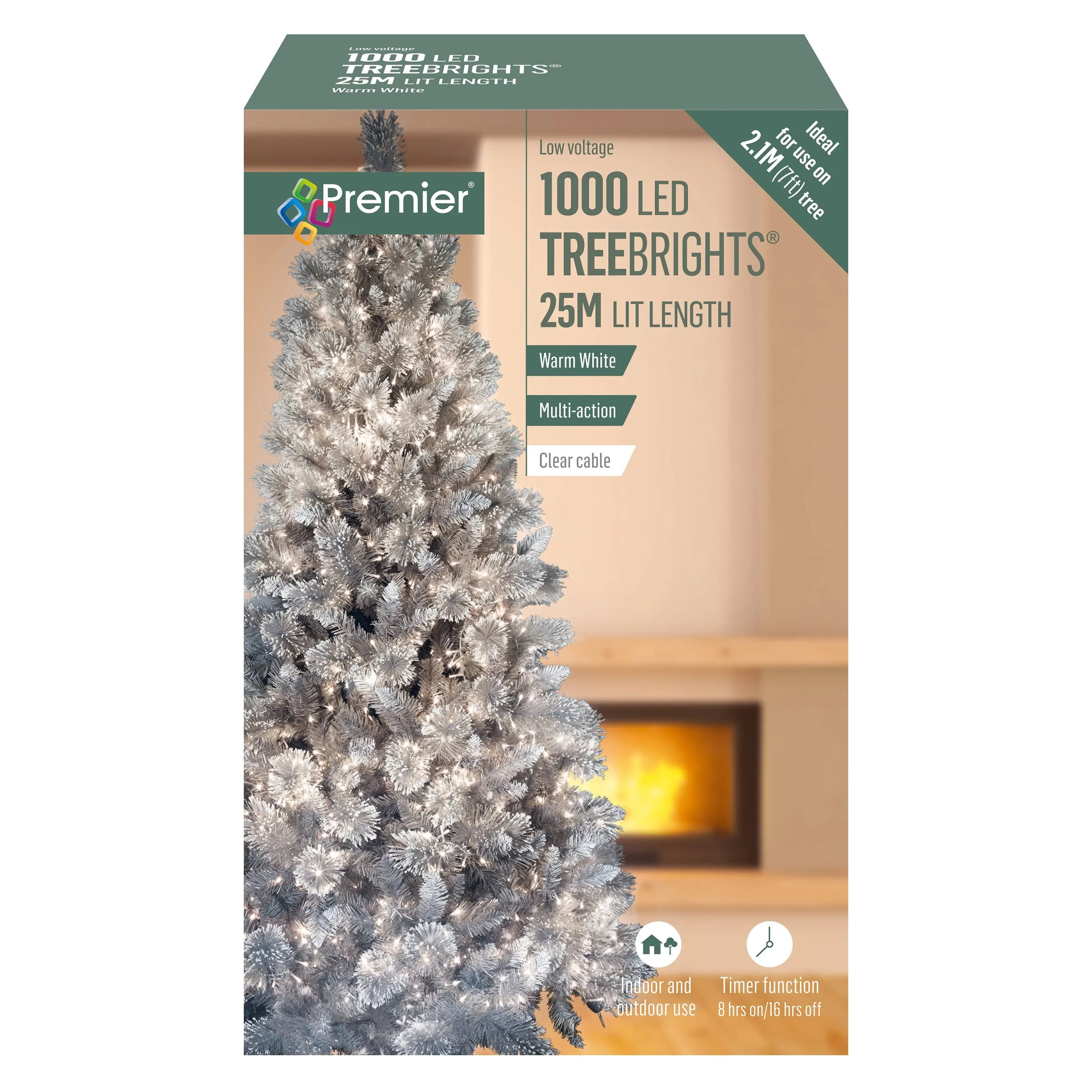 1000 LED White Cable Warm White Treebright Lights