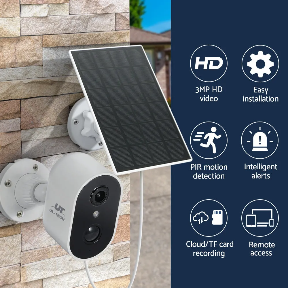 1080P Wireless Security IP Camera Rechargeable Outdoor CCTV Solar Panel