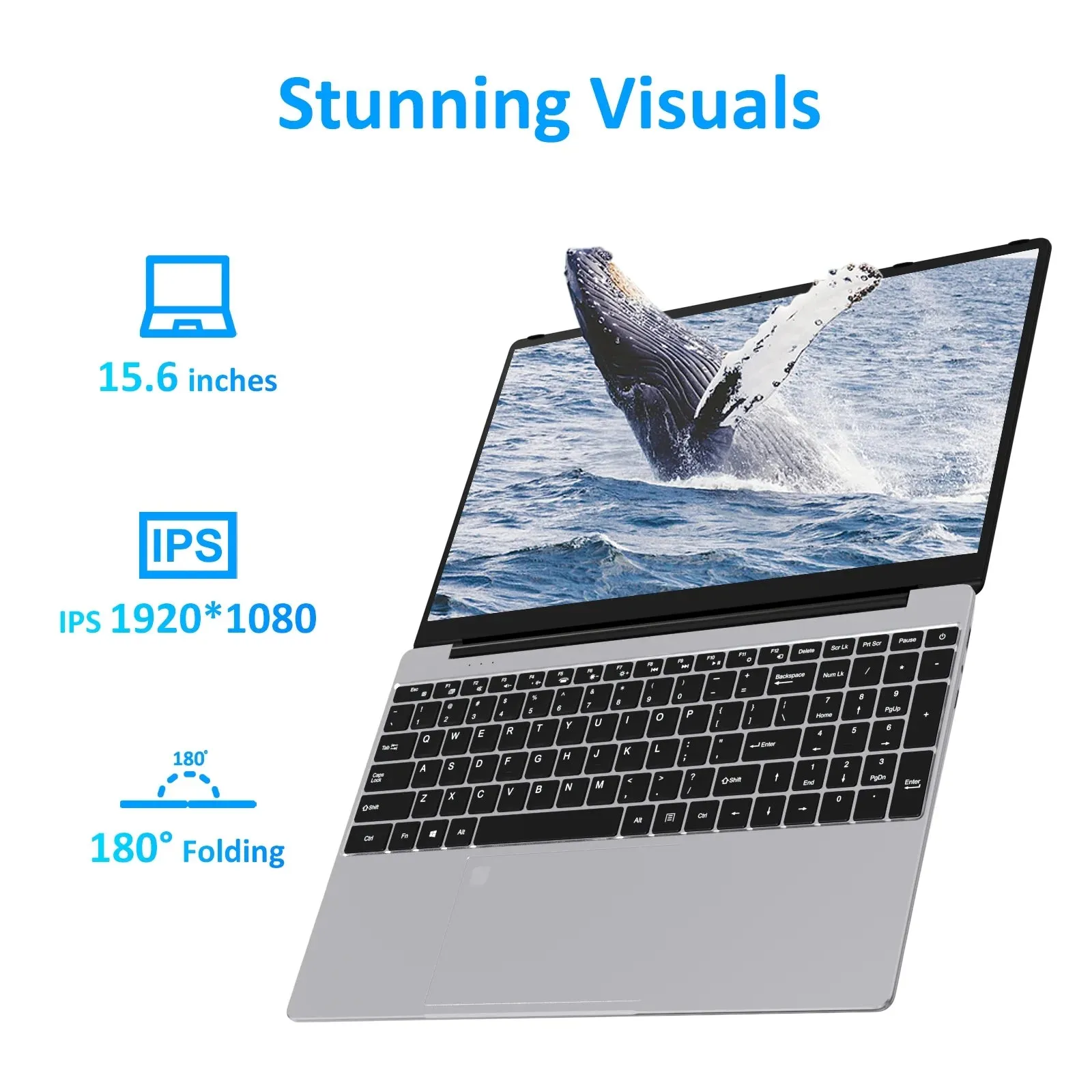 15.6" Laptop Intel Alder N95, 16GB RAM, 512GB SSD, Windows 11 Pro