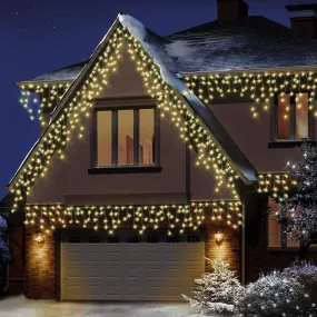 240 Warm White LED Snowing Icicle Lights