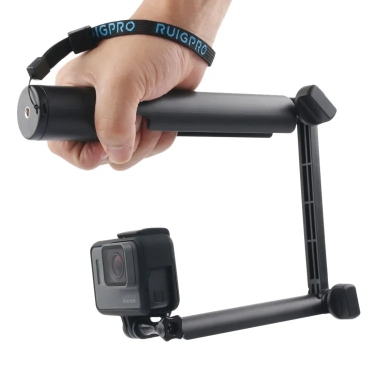 3-Way Monopod   Magic Mount Selfie Stick for GoPro, Insta360, DJI and Other Action Cameras, Length: 24.5-63cm(Black)