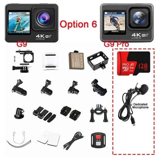 Action Camera 4K 60FPS 24MP 2.0 Touch LCD EIS Dual Screen Wi-Fi