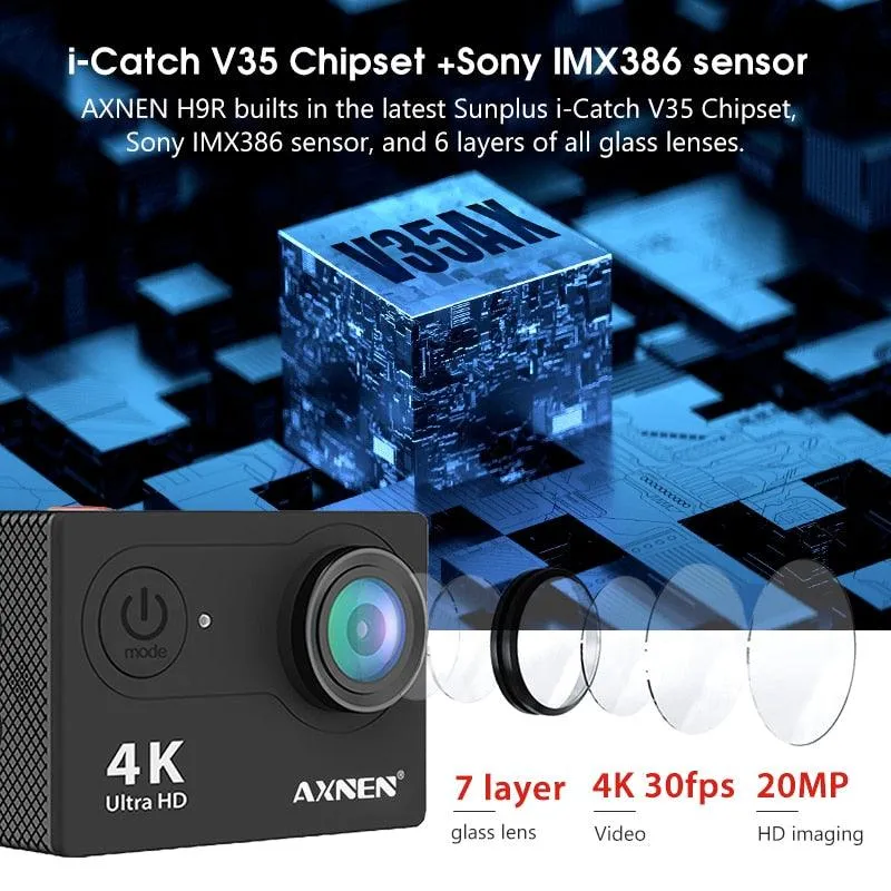 Axnen Action Camera H9R 1080P 60PFS Sports Cam