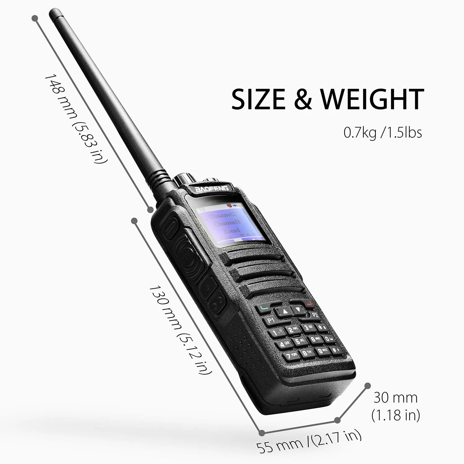 Baofeng DM-1701 DMR | Dual Band | 5W | 120K Contacts Import | SMS Function