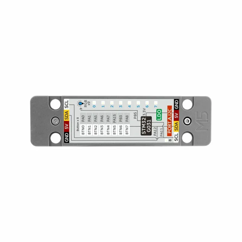 Byte Button Unit with 8x Buttons (STM32G031)