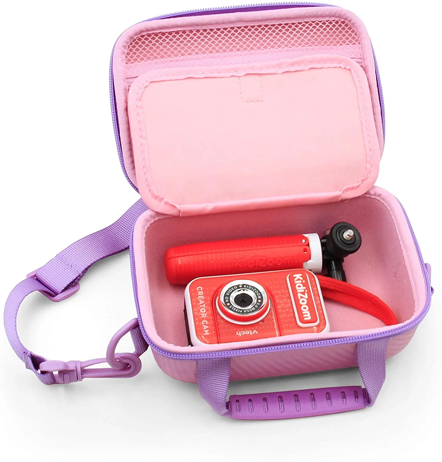 CASEMATIX Toy Camera Case Compatible with VTech Kidizoom Creator Cam Video Camera and Accessories, Includes Pink Case Only