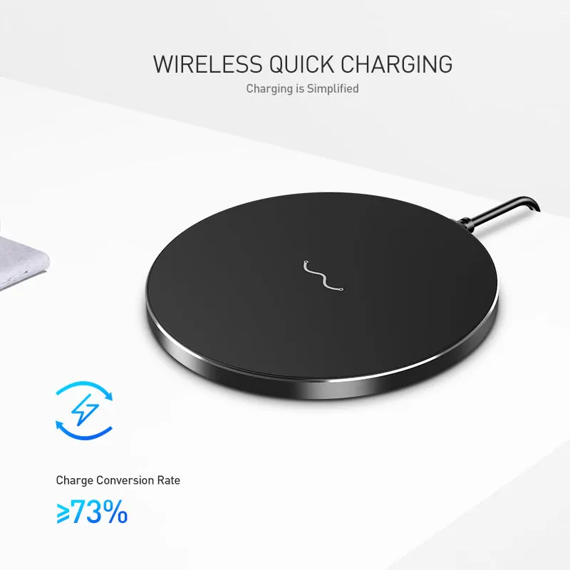 FLOVEME Qi Wireless Charger for Samsung S9 S8 plus S7 edge 10W Fast Wireless Charging Charger for iPhone X 8 8 plus Chargers Pad