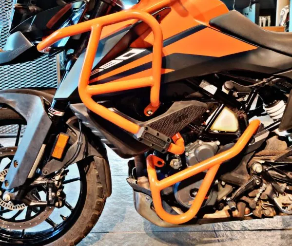 HyperRider Crash Guards with Sliders KTM Adventure 250/390 Orange (HRADV021S)