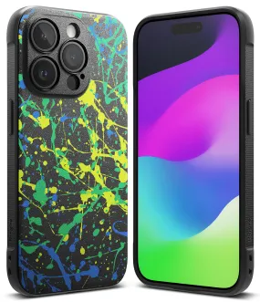 iPhone 15 Pro Max Case Cover | Onyx Design Series| Action Painting