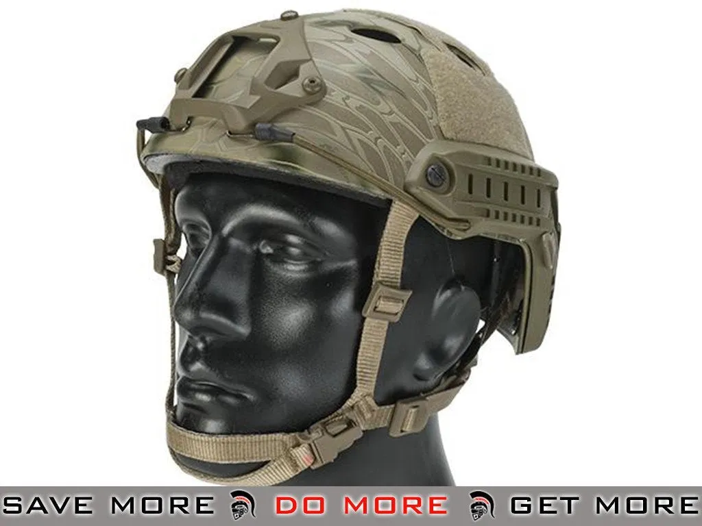 Lancer Tactical Airsoft PJ Type Advanced Bump Helmet - Kryptek Highlander