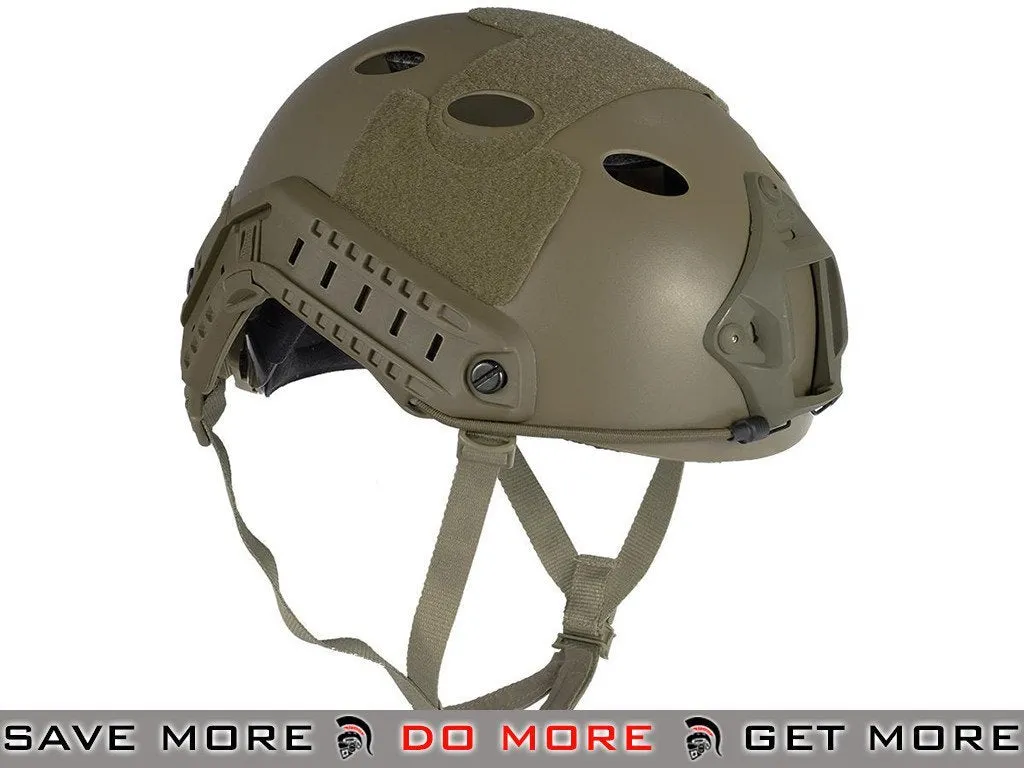 Lancer Tactical Airsoft PJ Type Dial Adjustment Bump Helmet - Dark Earth