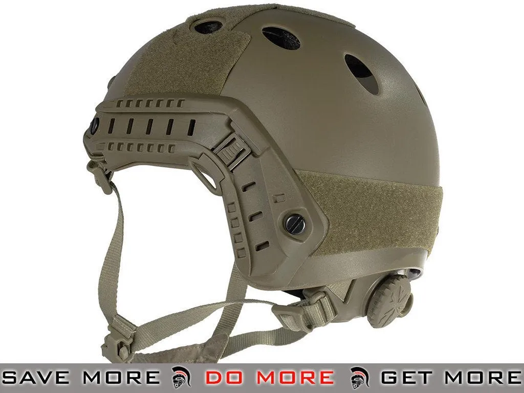 Lancer Tactical Airsoft PJ Type Dial Adjustment Bump Helmet - Dark Earth