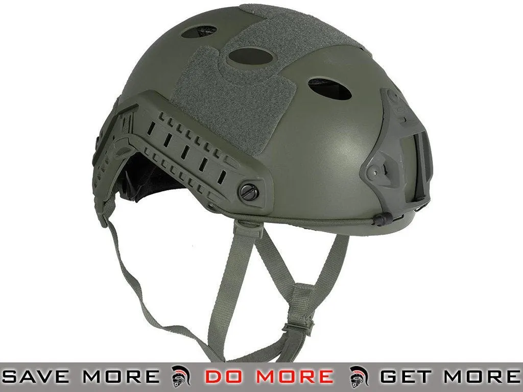 Lancer Tactical Airsoft PJ Type Dial Adjustment Bump Helmet - Foliage Green