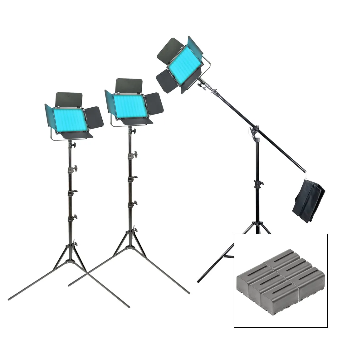 LECO500RGB MKII LED Light Panel Photography with Stands