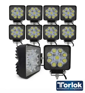 LED Work Light / Square /  27w / PACK OF 10  **TOP SELLER**