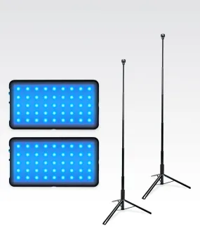 Lume Cube RGB Panel Go Lighting Kit Two LED Panel Lights with Stands