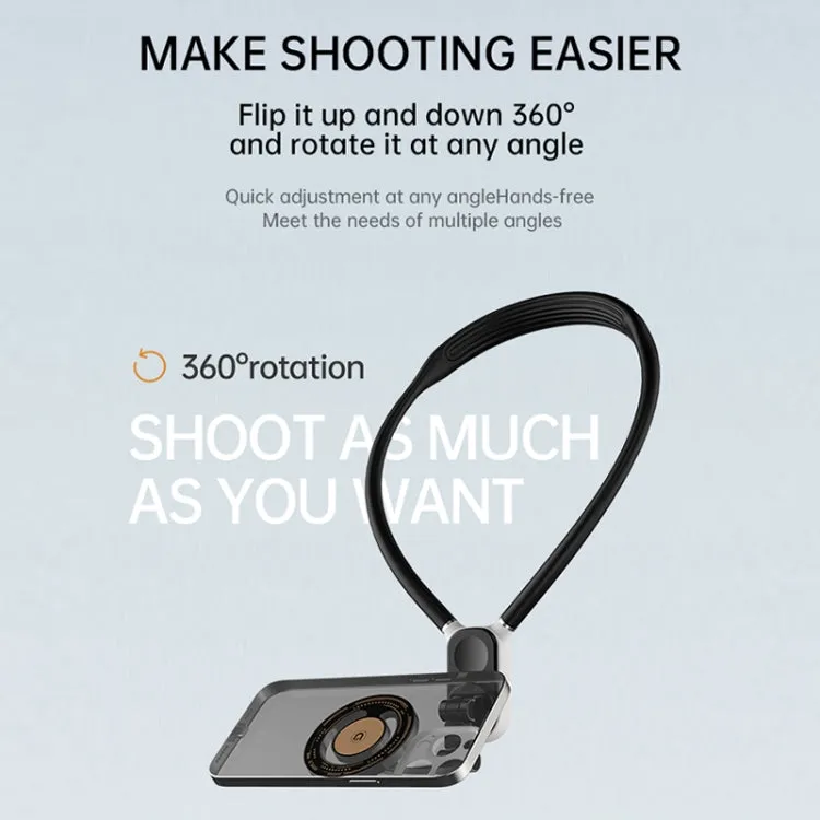 Magnetic Hanging Neck Holder For Mobile Phones/Action Cameras(Star Light Color)