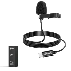 NEEWER CM6 Lavalier USB C Omnidirectional Condenser Microphone