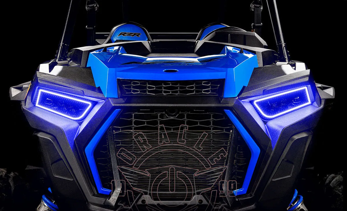 ORACLE Lighting 2014-2023 Polaris RZR 900 / 1000 Turbo Dynamic ColorSHIFT RGB A Surface Mount Headlight Halo Kit