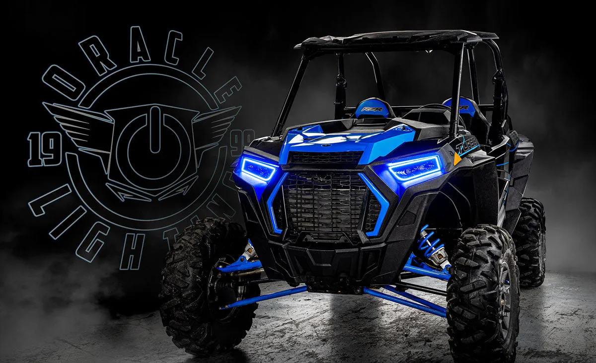 ORACLE Lighting 2014-2023 Polaris RZR 900 / 1000 Turbo Dynamic ColorSHIFT RGB A Surface Mount Headlight Halo Kit