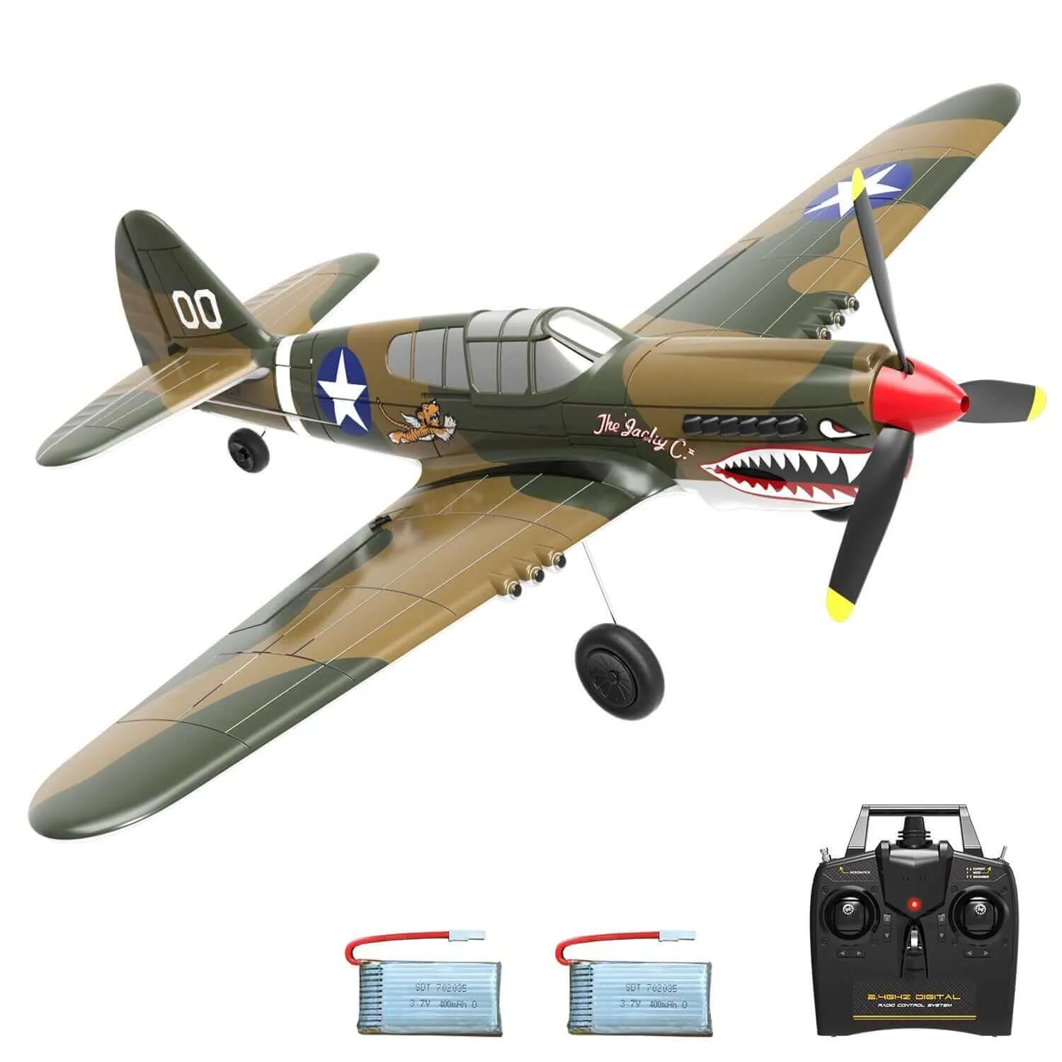 P-40 Warbird RC Fighter: Aerobatic Fun with 400mm Wingspan & 4CH Control