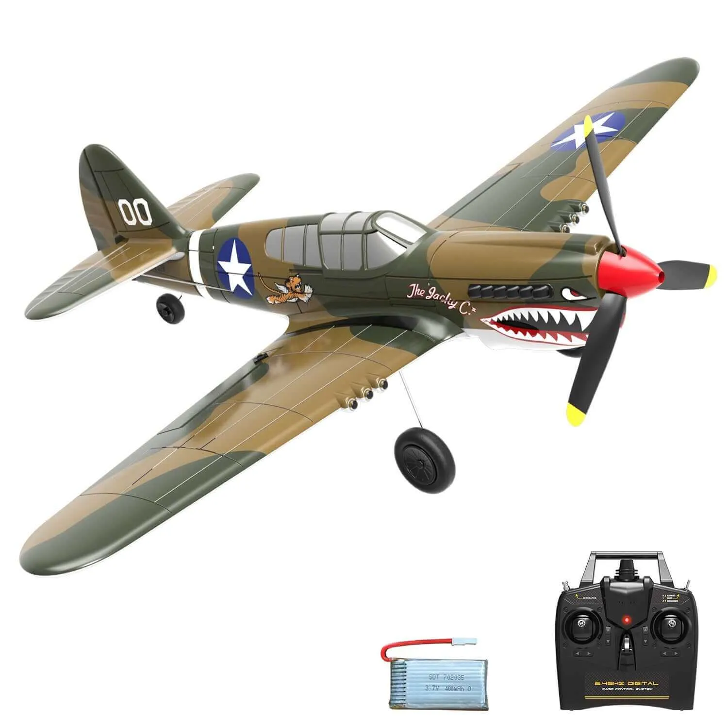 P-40 Warbird RC Fighter: Aerobatic Fun with 400mm Wingspan & 4CH Control