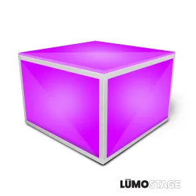 ProX XSA-2X2-16 Lumo Stage Acrylic Stage 2'x'2x16" Platform Cube Light Box Section for Disco Style Dance Floor