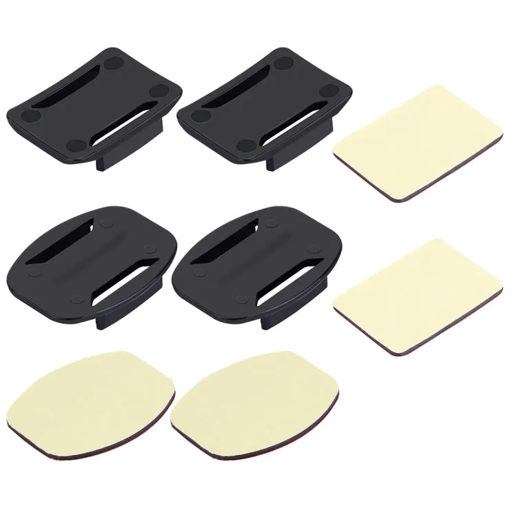 PULUZ 2 PCS Curved Surface Mounts   2 PCS Flat Surface Mounts   4 PCS Adhesive Mount Stickers for PULUZ Action Sports Cameras Jaws Flex Clamp Mount for GoPro, Insta360, DJI and Other Action Cameras