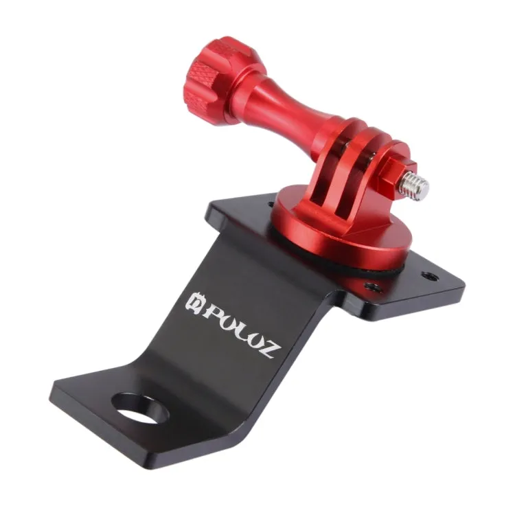 PULUZ Aluminum Alloy Motorcycle Fixed Holder Mount with Tripod Adapter & Screw for GoPro, Insta360, DJI and Other Action Cameras(Red)