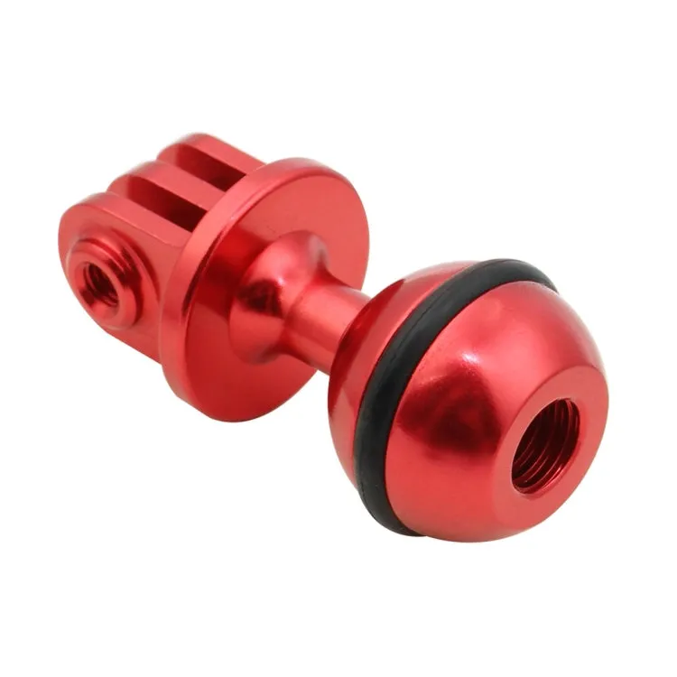 PULUZ  CNC Aluminum Ball Head Adapter Mount for GoPro, Insta360, DJI and Other Action Cameras, Diameter: 2.5cm(Red)