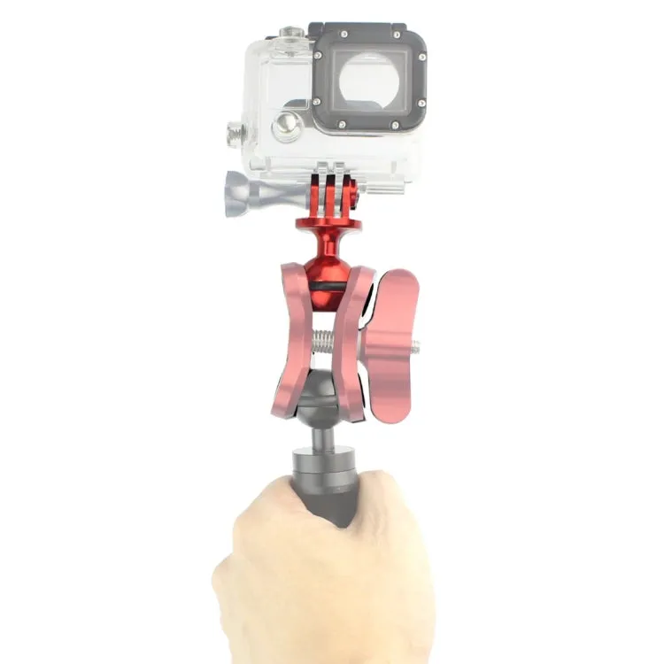 PULUZ  CNC Aluminum Ball Head Adapter Mount for GoPro, Insta360, DJI and Other Action Cameras, Diameter: 2.5cm(Red)