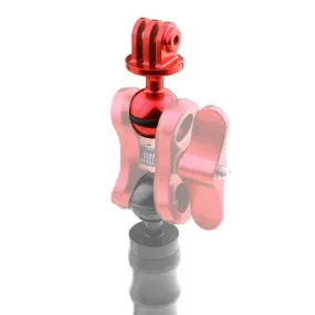 PULUZ  CNC Aluminum Ball Head Adapter Mount for GoPro, Insta360, DJI and Other Action Cameras, Diameter: 2.5cm(Red)