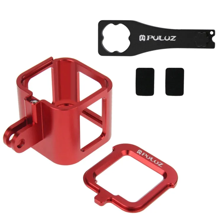 PULUZ Housing Shell CNC Aluminum Alloy Protective Cage with Insurance Frame for GoPro HERO5 Session /HERO4 Session /HERO Session(Red)