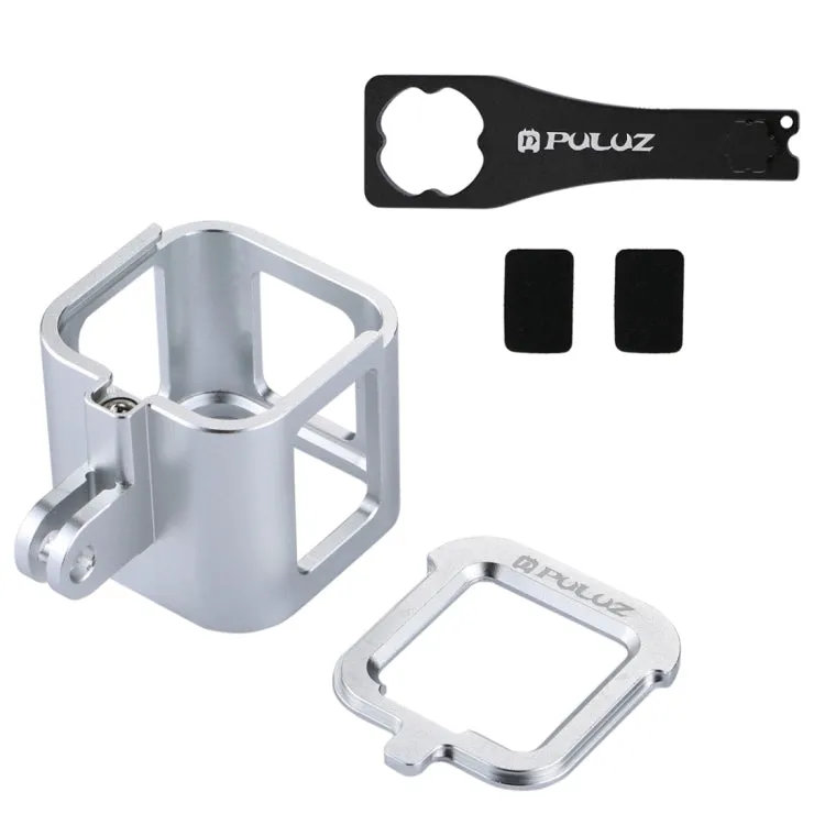 PULUZ Housing Shell CNC Aluminum Alloy Protective Cage with Insurance Frame for GoPro HERO5 Session /HERO4 Session /HERO Session(Silver)