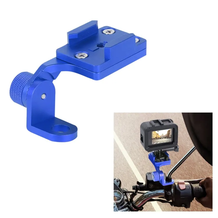 RUIGPRO Motorcycle Handlebar Alloy Phone Bracket for GoPro, Insta360, DJI and Other Action Cameras(Blue)