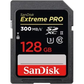 SanDisk Extreme Pro 128GB SDXC UHS-II 300MB/s Memory Card - V90