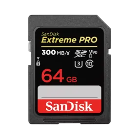 SanDisk Extreme Pro 64GB SDXC UHS-II 300MB/s Memory Card - V90