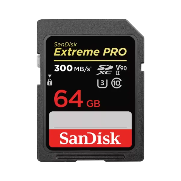 SanDisk Extreme Pro 64GB SDXC UHS-II 300MB/s Memory Card - V90