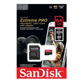 Sandisk Micro SD 64GB 200MB/S Extreme Pro