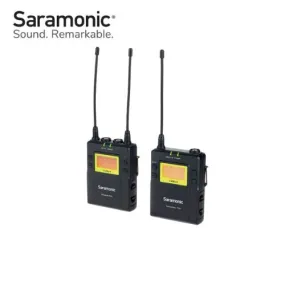 Saramonic UwMic9 RX9 TX9 UHF Wireless Microphone System with Portable Dual-Channel Camera-Mountable Receiver - 1 Year Warranty