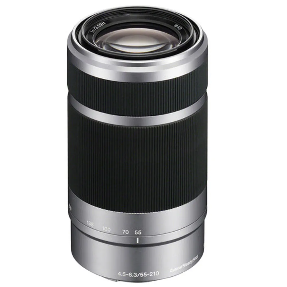 Sony E 55-210mm f/4.5-6.3 OSS Lens Silver with Accessory Kit For Sony E-Mount Cameras