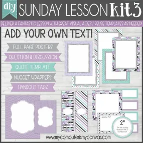 Sunday Lesson Kit #3 {Blank Editable Template} PRINTABLE