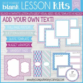 Sunday Lesson Kit #9 {Blank Editable Template} PRINTABLE