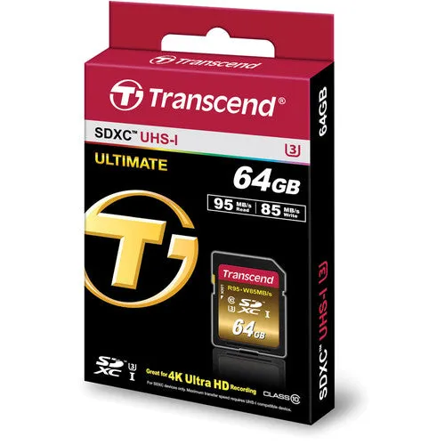 Transcend 64GB SDXC Card U3 4K