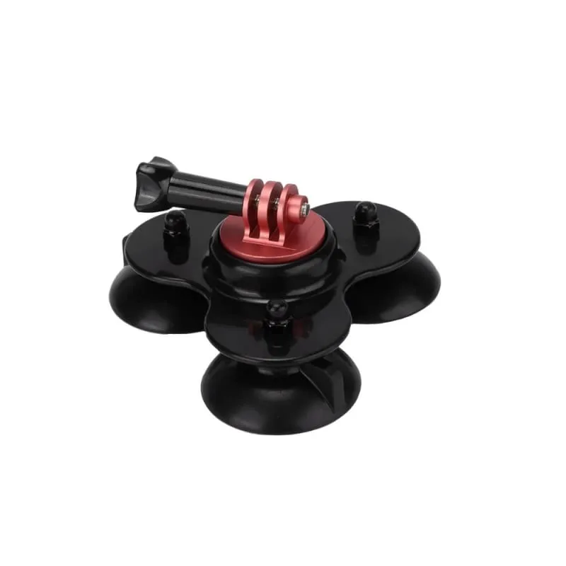 Triple Suction Cup Mount for GoPro and other Action Cameras