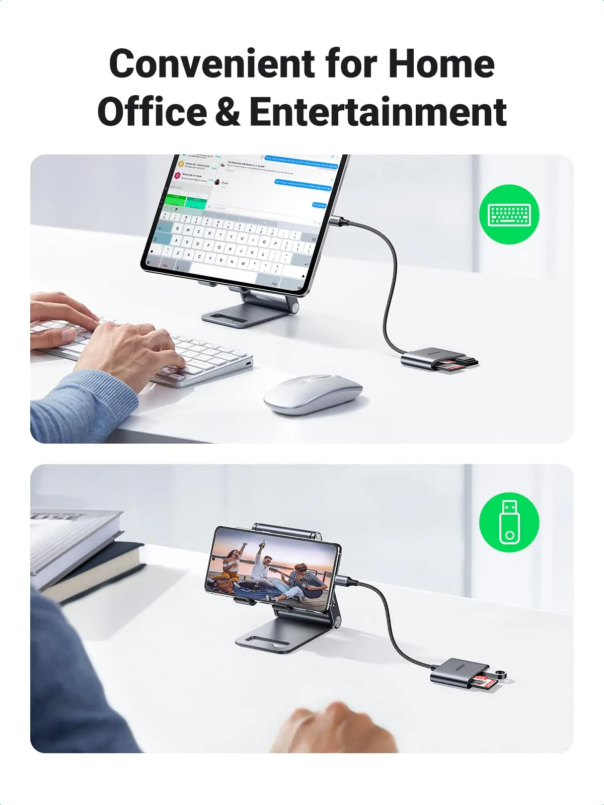 UGREEN 3-in-1 USB C SD Card Reader