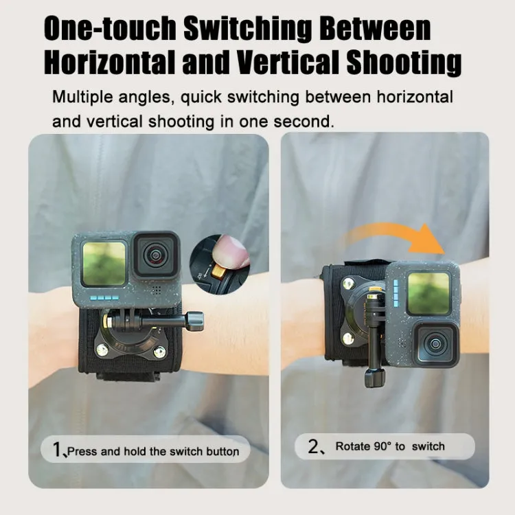 Universal Magnetic Quick-release Wrist Strap Mount for Sports Cameras, Spec: With Phone Clip