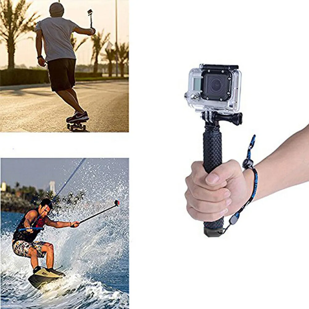 US 1-2 Pcs 36'' Selfie Stick Hand Grip Kit Extension Pole for GoPro Sport Camera