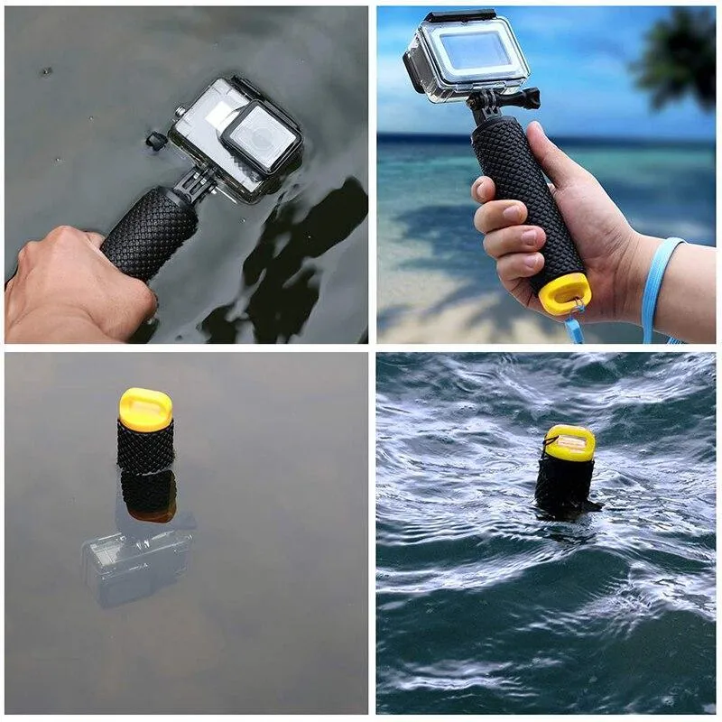 Waterproof Floating Hand Grip Monopod GoPro Hero 8 7 6 5 4 Session Yi 4K Sjcam Eken Action Cameras Accessory