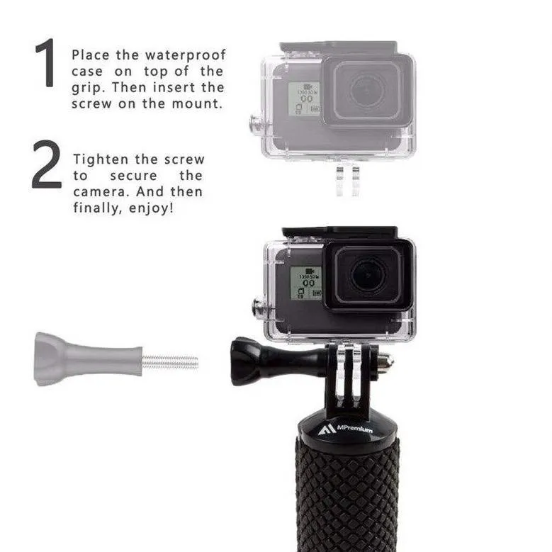 Waterproof Floating Hand Grip Monopod GoPro Hero 8 7 6 5 4 Session Yi 4K Sjcam Eken Action Cameras Accessory